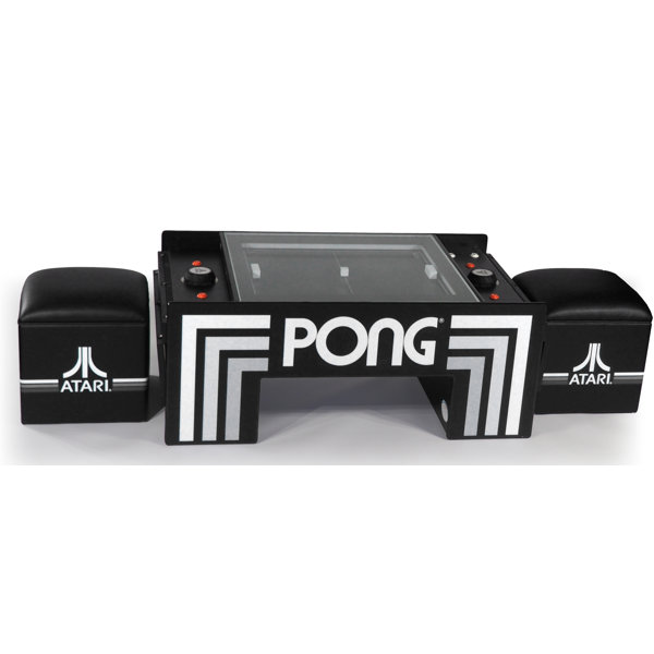 Atari Pong® Table Atari Pong Coffee Table Video Arcade Game with Stools